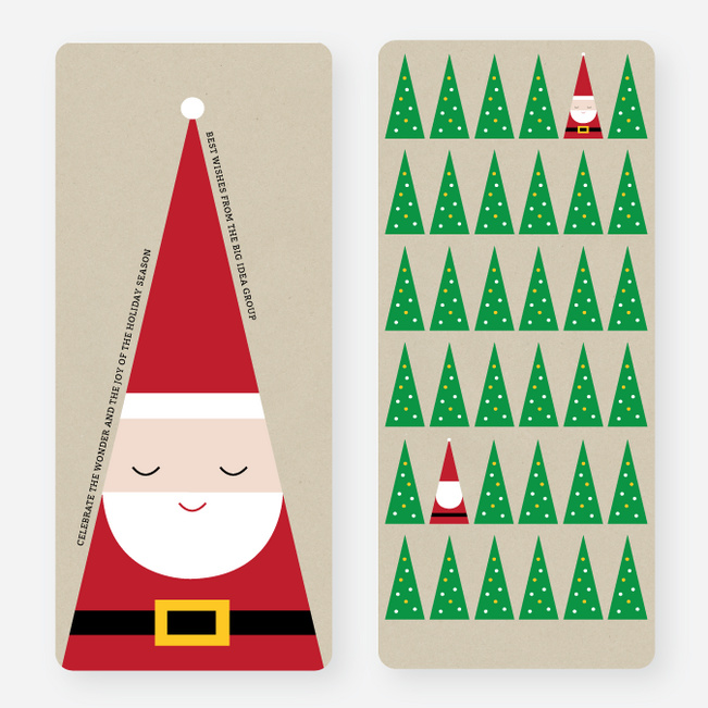 Santa’s Everywhere Christmas Cards - Red