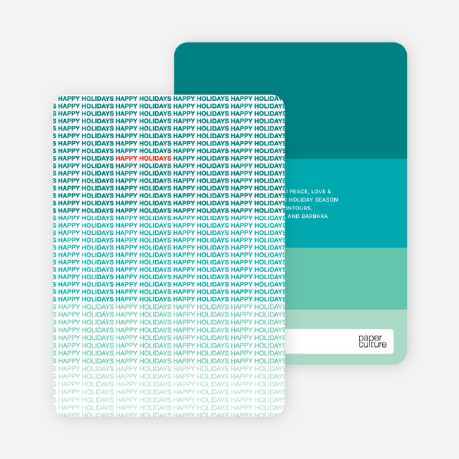 Ultimate Happy Holidays Cards - Teal