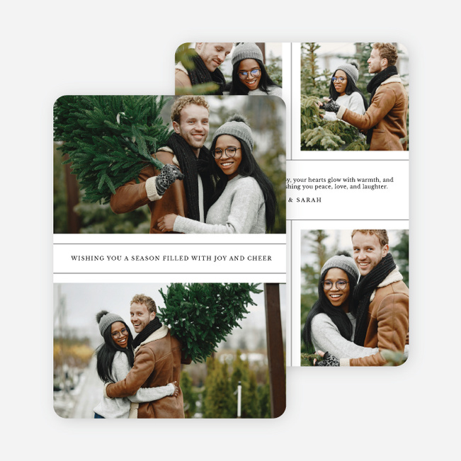 Banner Cheer Holiday Cards and Invitations - White
