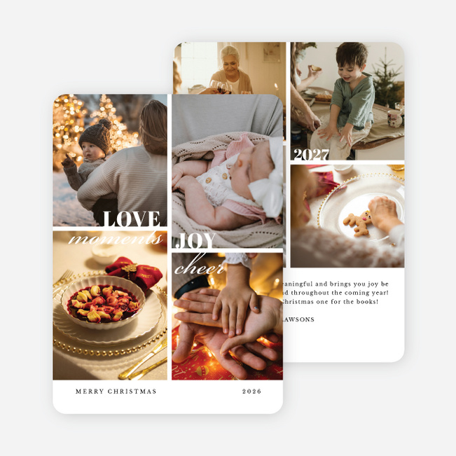 Cheerful Spark Christmas Cards - White