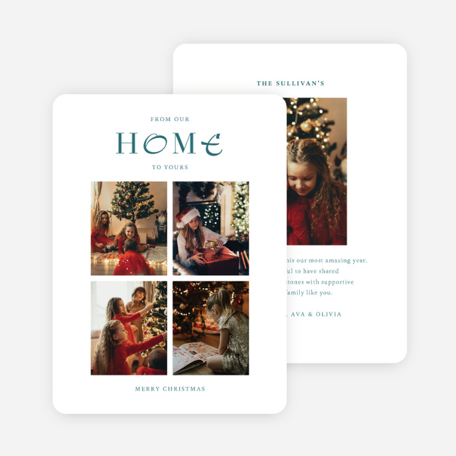 Home Sweet Home Christmas Cards - Blue