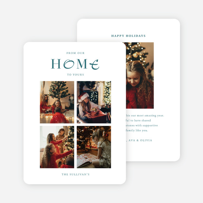 Home Sweet Home Holiday Cards and Invitations - Blue