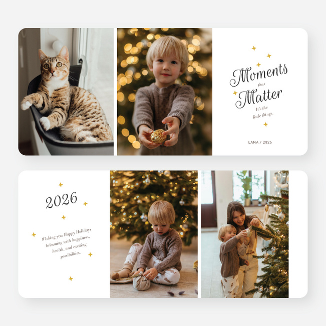 Little Moments Holiday Cards and Invitations - White
