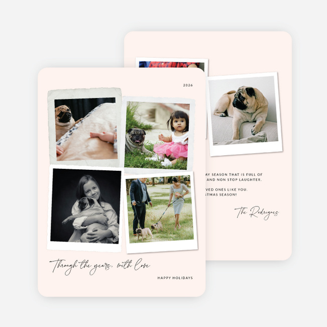 Memory Lane Holiday Cards and Invitations - White