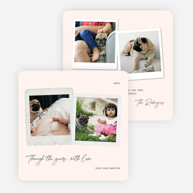 Memory Lane Holiday Cards and Invitations - White