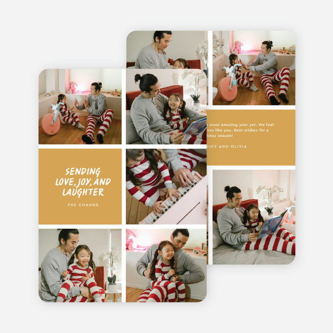 Playful Blocks Holiday Cards and Invitations - Yellow