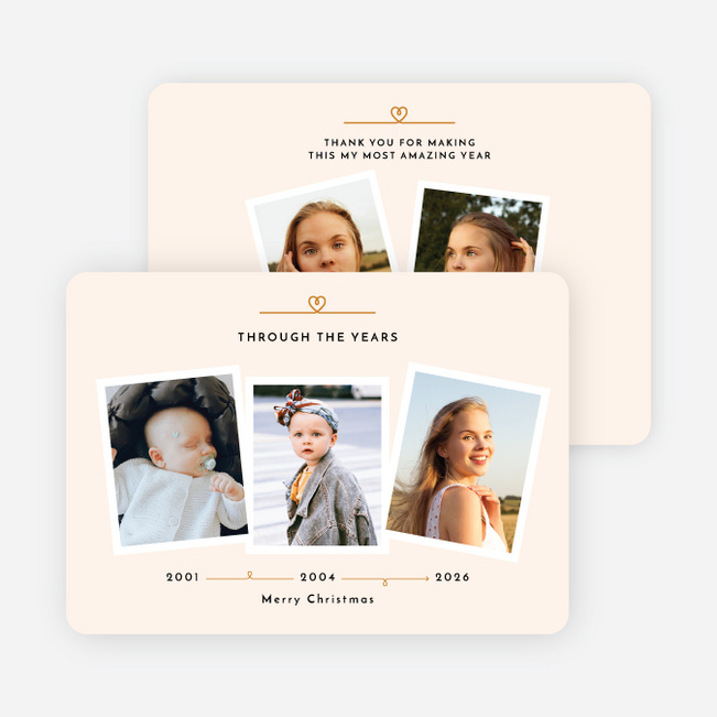 Timeline Memories Christmas Cards - White