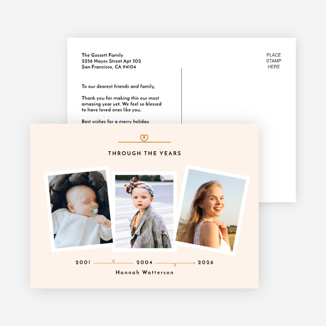 Timeline Memories Holiday Cards and Invitations - White