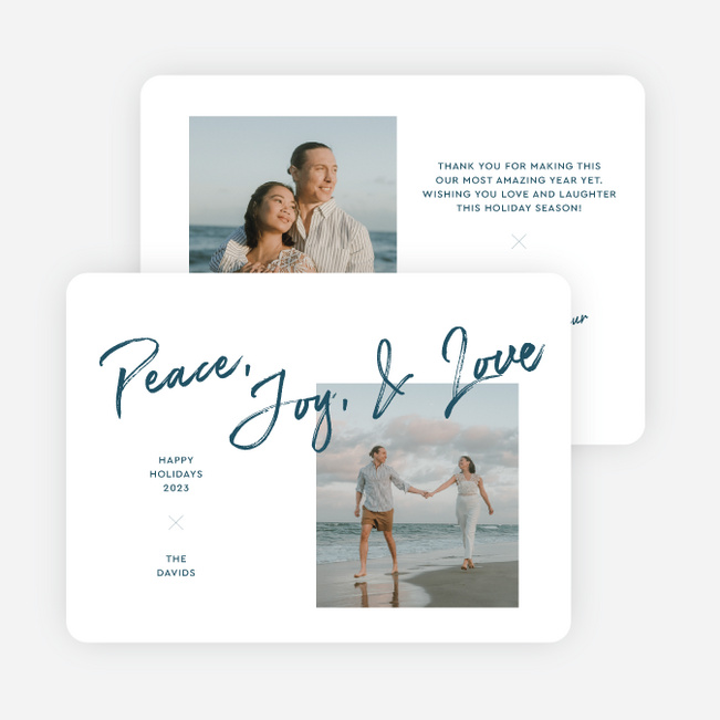 Brushed by the Season Holiday Cards and Invitations - Blue