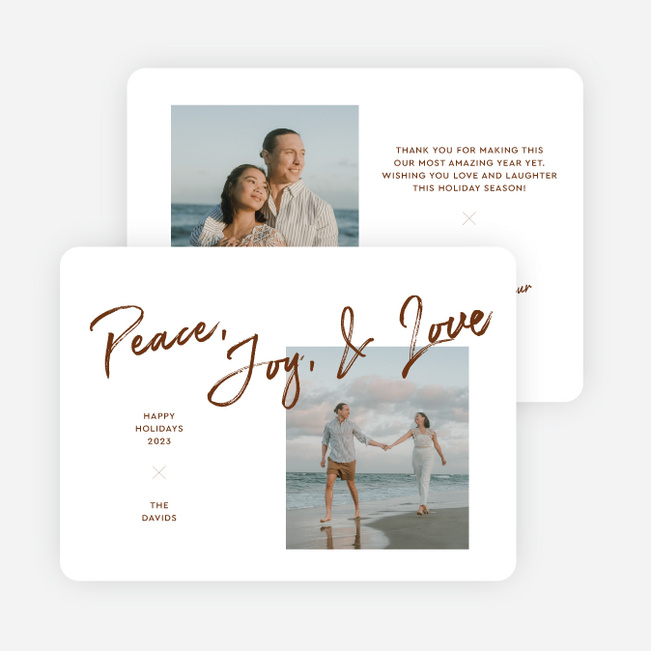 Brushed by the Season Holiday Cards and Invitations - Brown