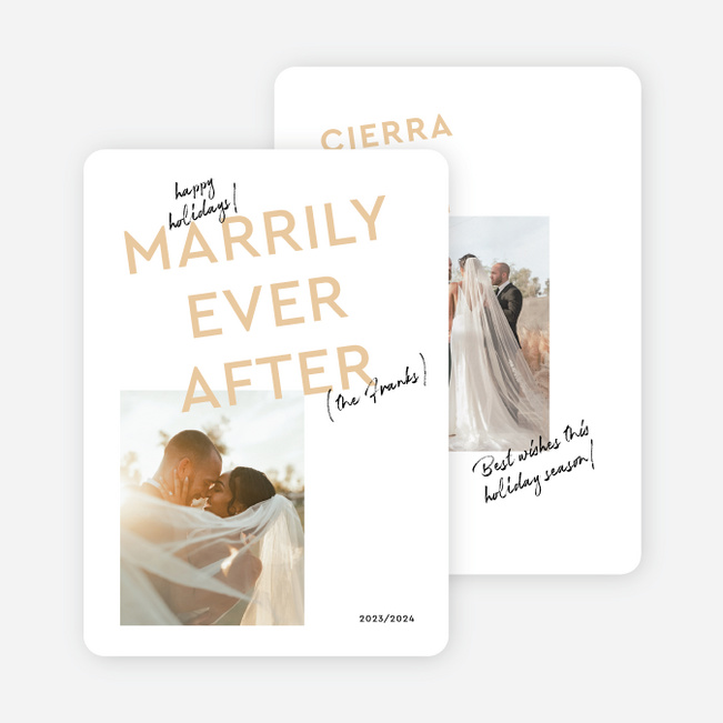Festively Ever After Holiday Cards and Invitations - Yellow