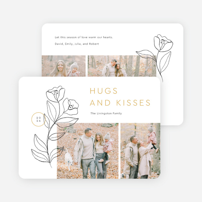 Rosy Hugs Valentine’s Day Cards - Yellow