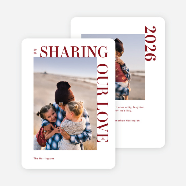 Simplistic Love Valentine’s Day Cards - Red