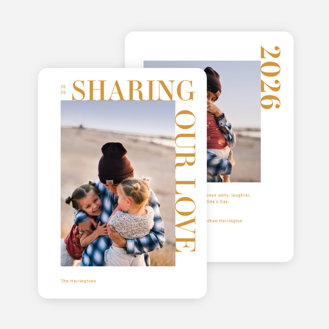 Simplistic Love Valentine’s Day Cards - Yellow