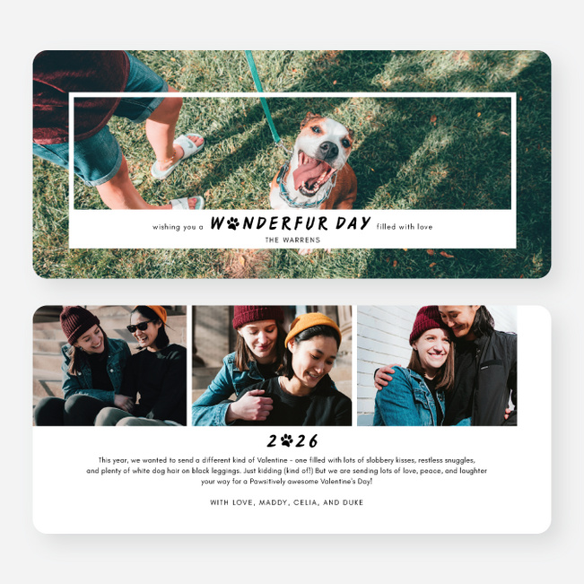 Wonderfur Valentine Valentine’s Day Cards - White