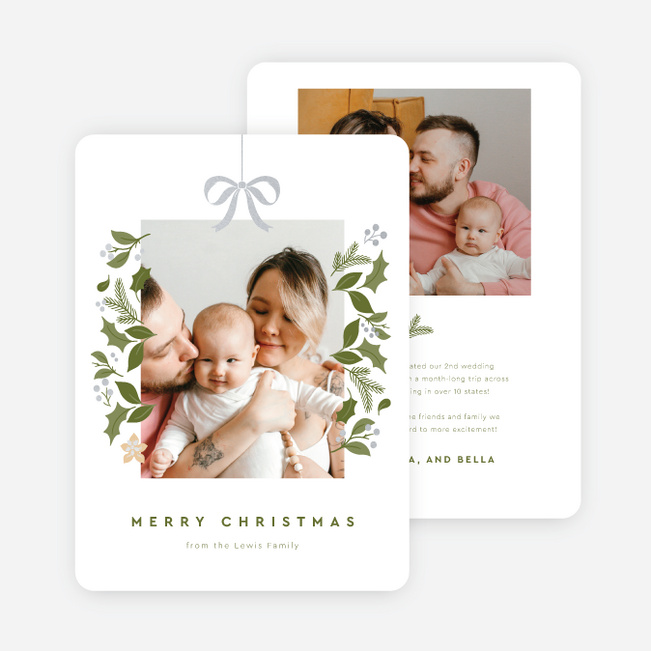 Bountiful Berries Christmas Cards - Gray