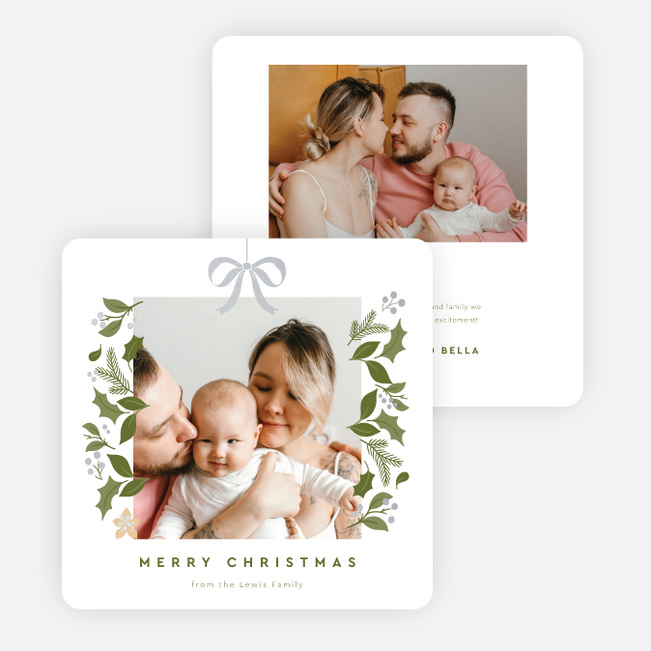 Bountiful Berries Christmas Cards - Gray