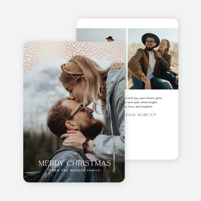 Holiday Confetti Christmas Cards - Pink