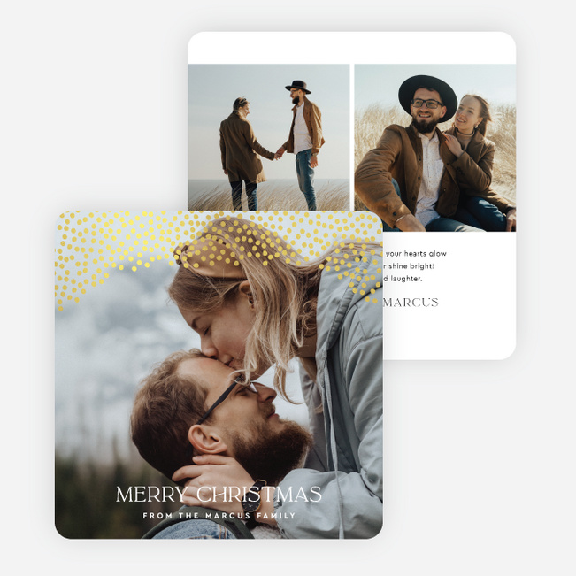Holiday Confetti Christmas Cards - Yellow
