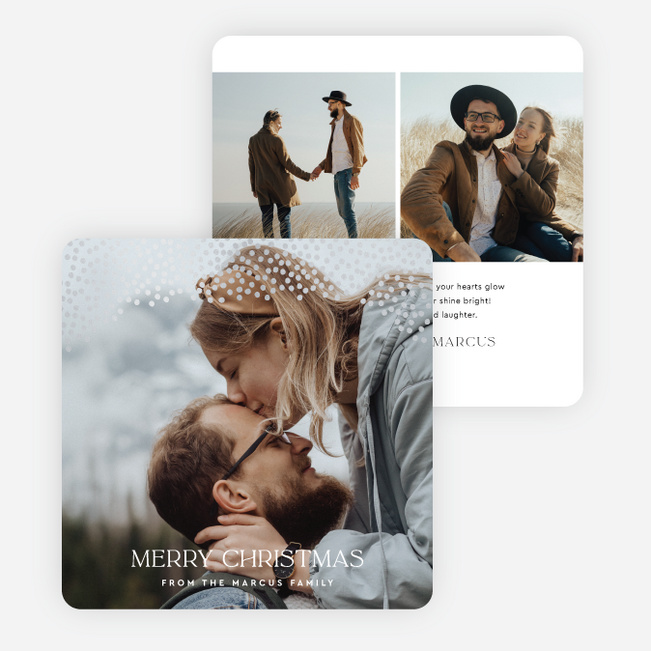 Holiday Confetti Christmas Cards - Gray
