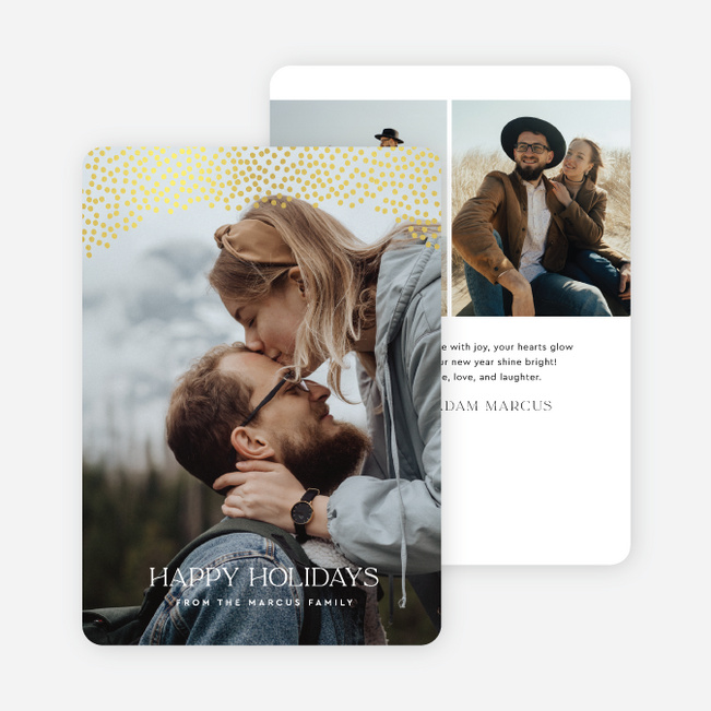 Holiday Confetti Holiday Cards and Invitations - Yellow