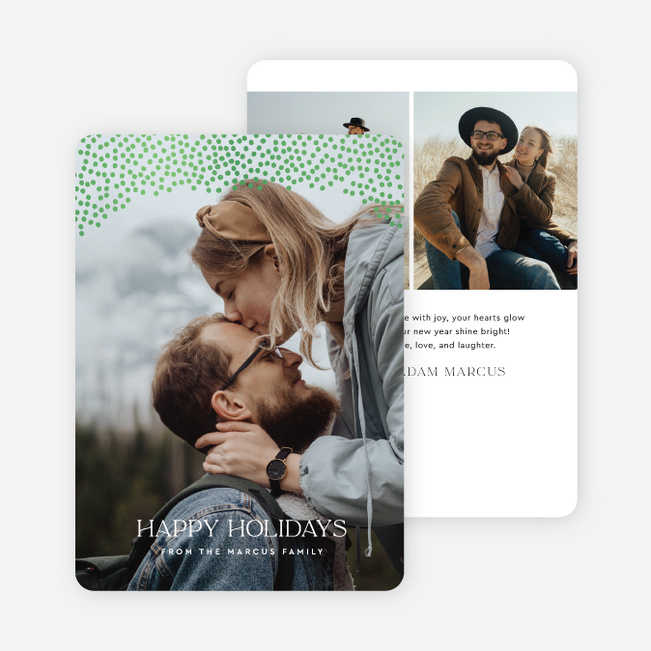 Holiday Confetti Holiday Cards and Invitations - Green