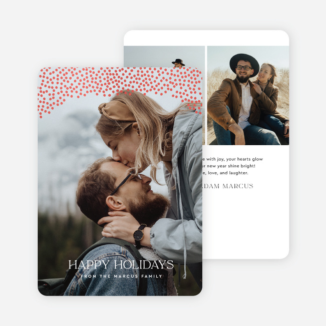 Holiday Confetti Holiday Cards and Invitations - Red