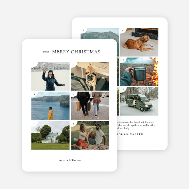 Look Back Christmas Cards - White