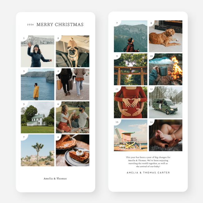 Look Back Christmas Cards - White
