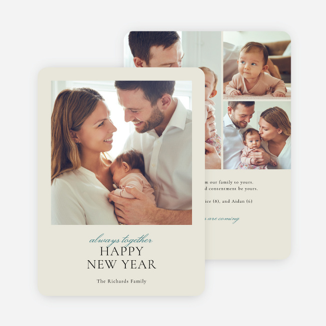 Stronger Together New Year Cards and Invitations - Blue