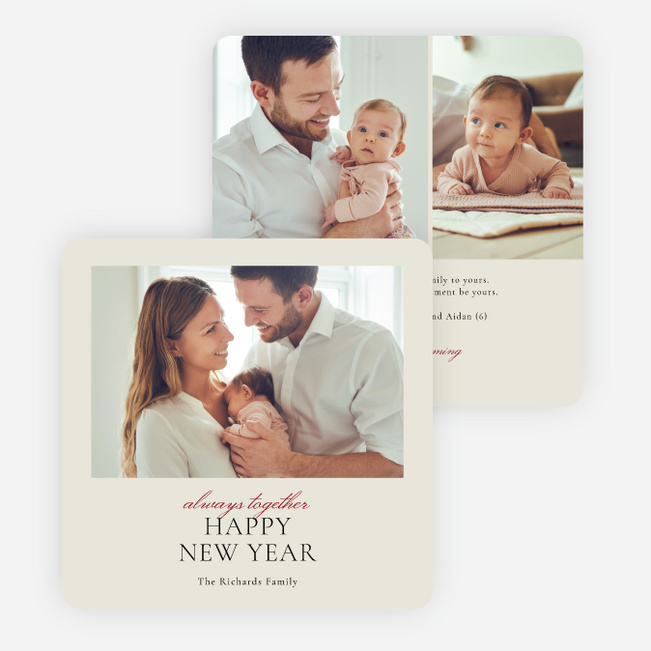 Stronger Together New Year Cards and Invitations - Red