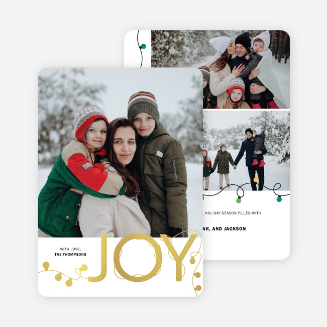 Wrapped in Joy Holiday Cards and Invitations - Yellow
