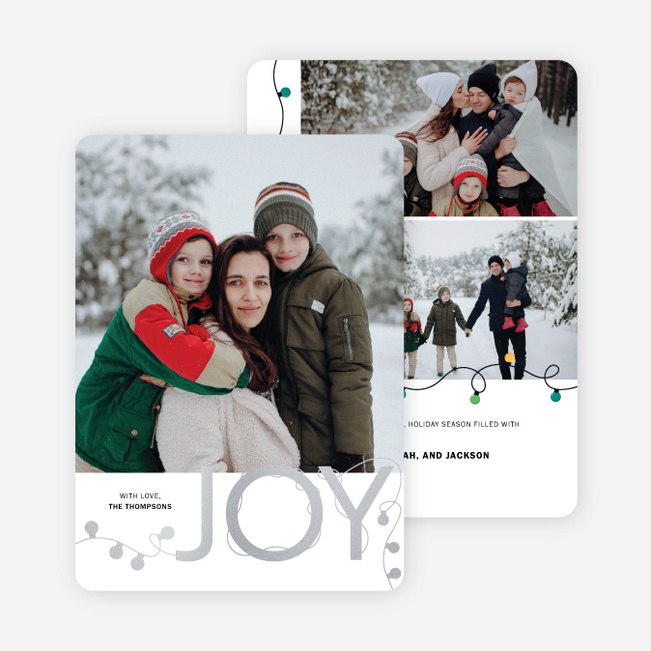 Wrapped in Joy Holiday Cards and Invitations - Gray