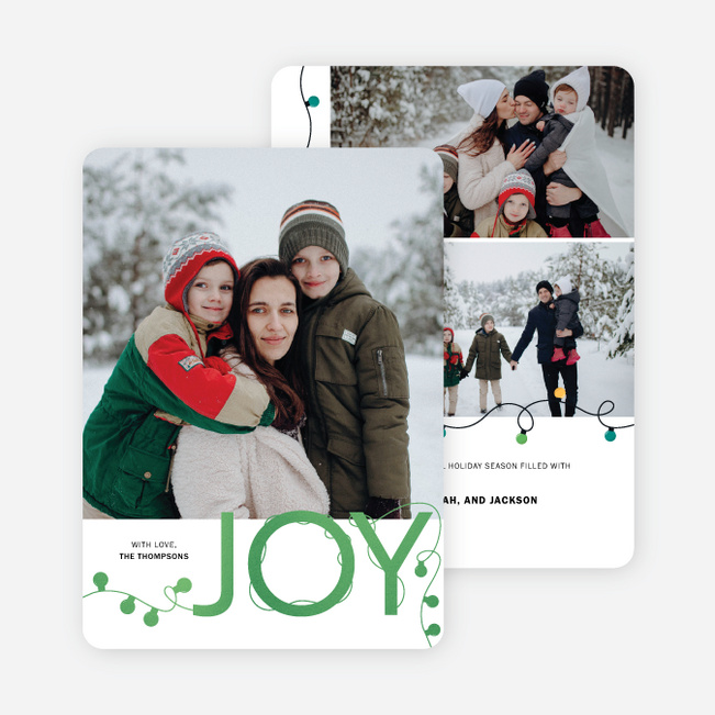 Wrapped in Joy Holiday Cards and Invitations - Green