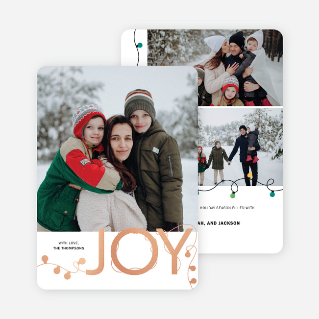 Wrapped in Joy Holiday Cards and Invitations - Pink