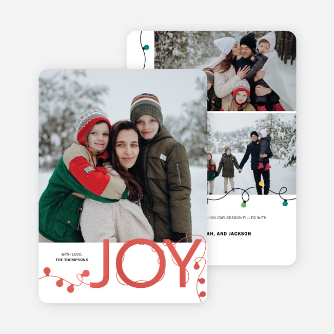 Wrapped in Joy Holiday Cards and Invitations - Red