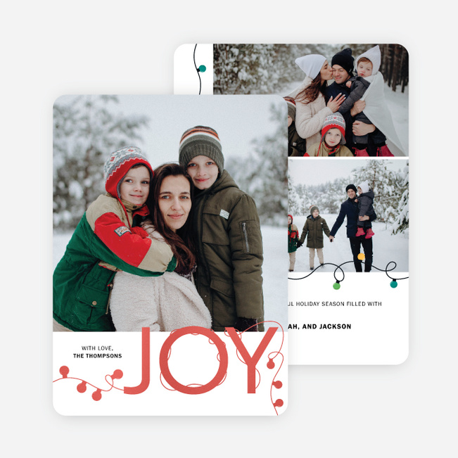 Wrapped in Joy Holiday Cards and Invitations - Red