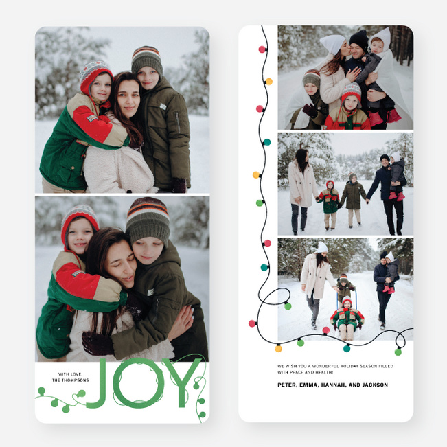 Wrapped in Joy Holiday Cards and Invitations - Green