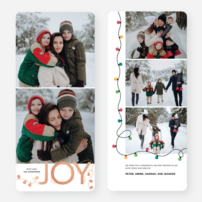Wrapped in Joy Holiday Cards and Invitations - Pink