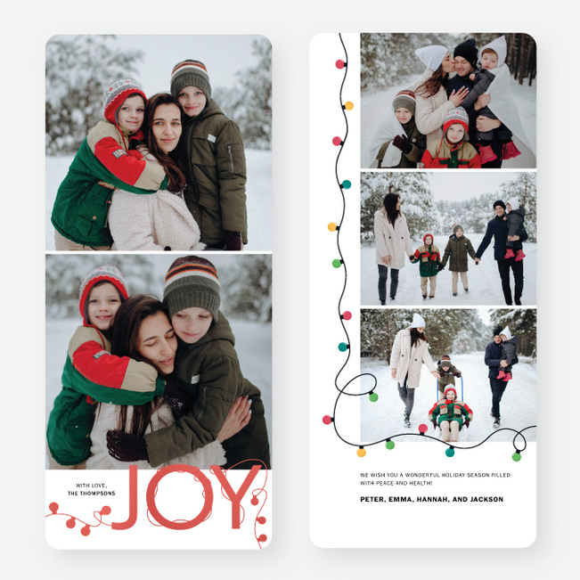 Wrapped in Joy Holiday Cards and Invitations - Red