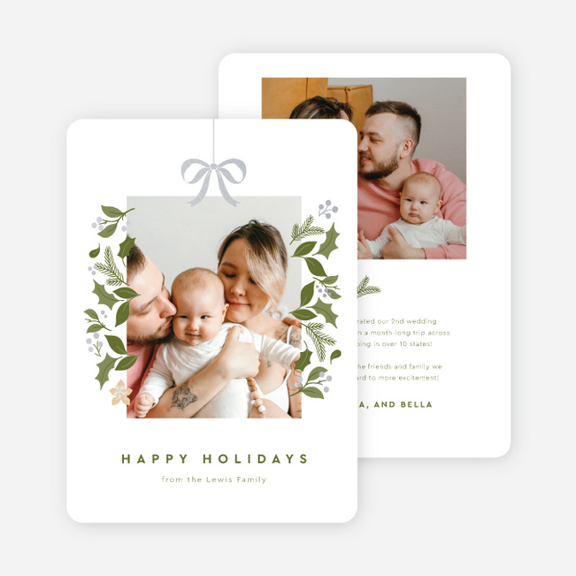 Bountiful Berries Holiday Cards and Invitations - Gray