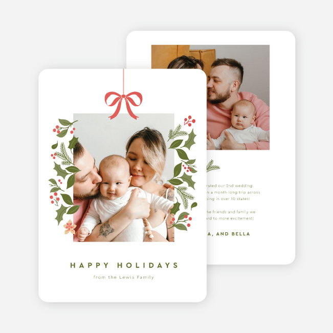 Bountiful Berries Holiday Cards and Invitations - Red