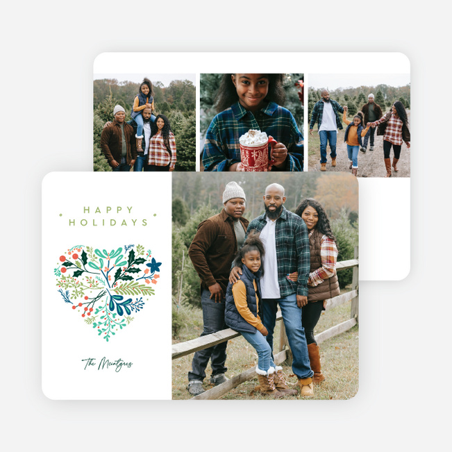 Heartfelt Flora Holiday Cards and Invitations - Multi