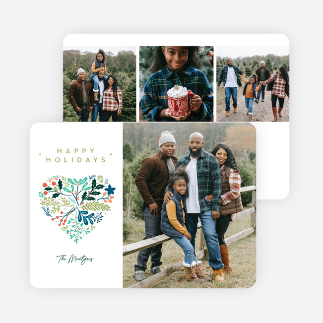 Heartfelt Flora Holiday Cards and Invitations - Multi