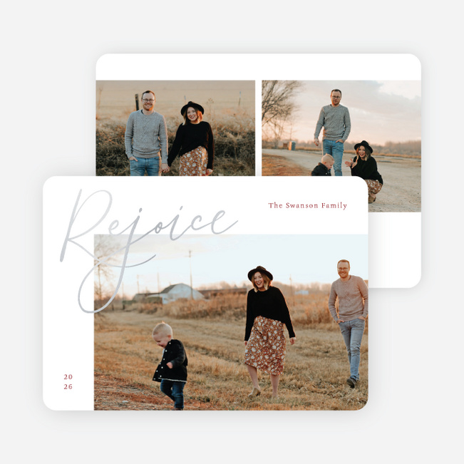Let Us Rejoice Christmas Cards - Gray