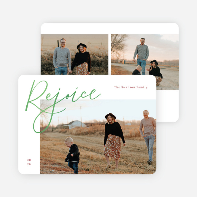 Let Us Rejoice Christmas Cards - Green