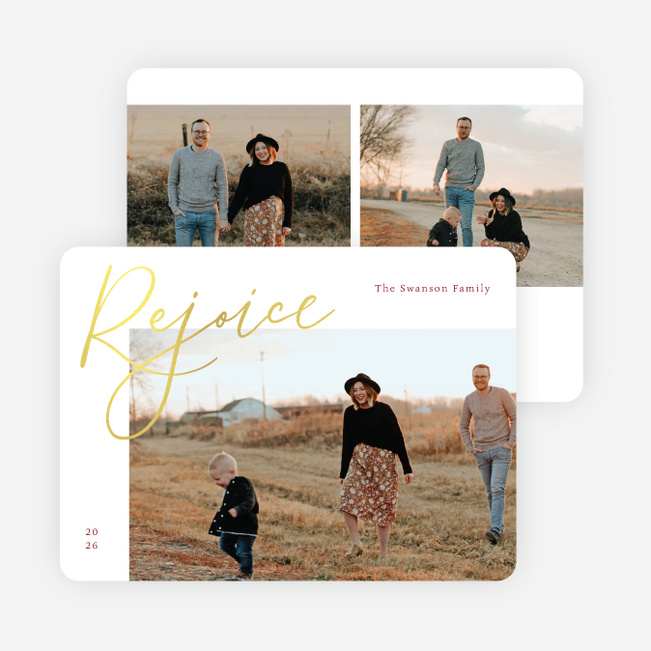 Let Us Rejoice Christmas Cards - Yellow