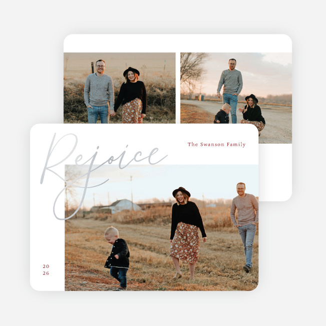 Let Us Rejoice Christmas Cards - Gray