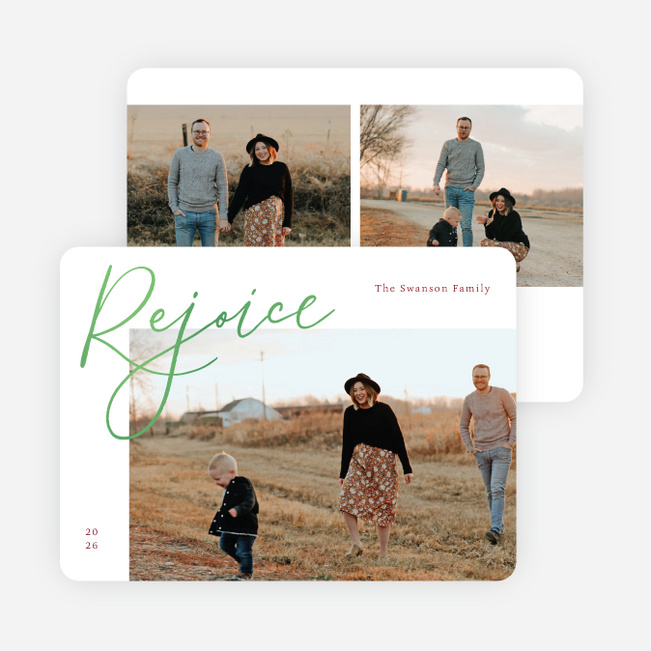 Let Us Rejoice Christmas Cards - Green