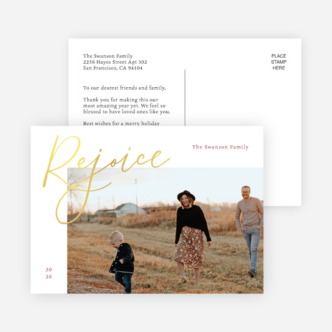 Let Us Rejoice Christmas Cards - Yellow
